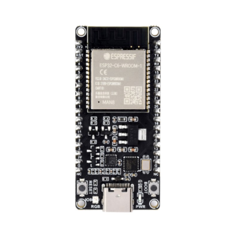 ESP32-C6-DEV-KIT-N8-M พร้อม PINS ประสาน